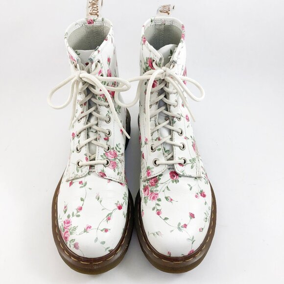 DR. MARTENS Rare Portland Rose Boots 1460 Size 7 - Picture 5 of 12